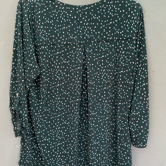 Beacon Teal and White Patterned Blouse - Picture 3 of 10